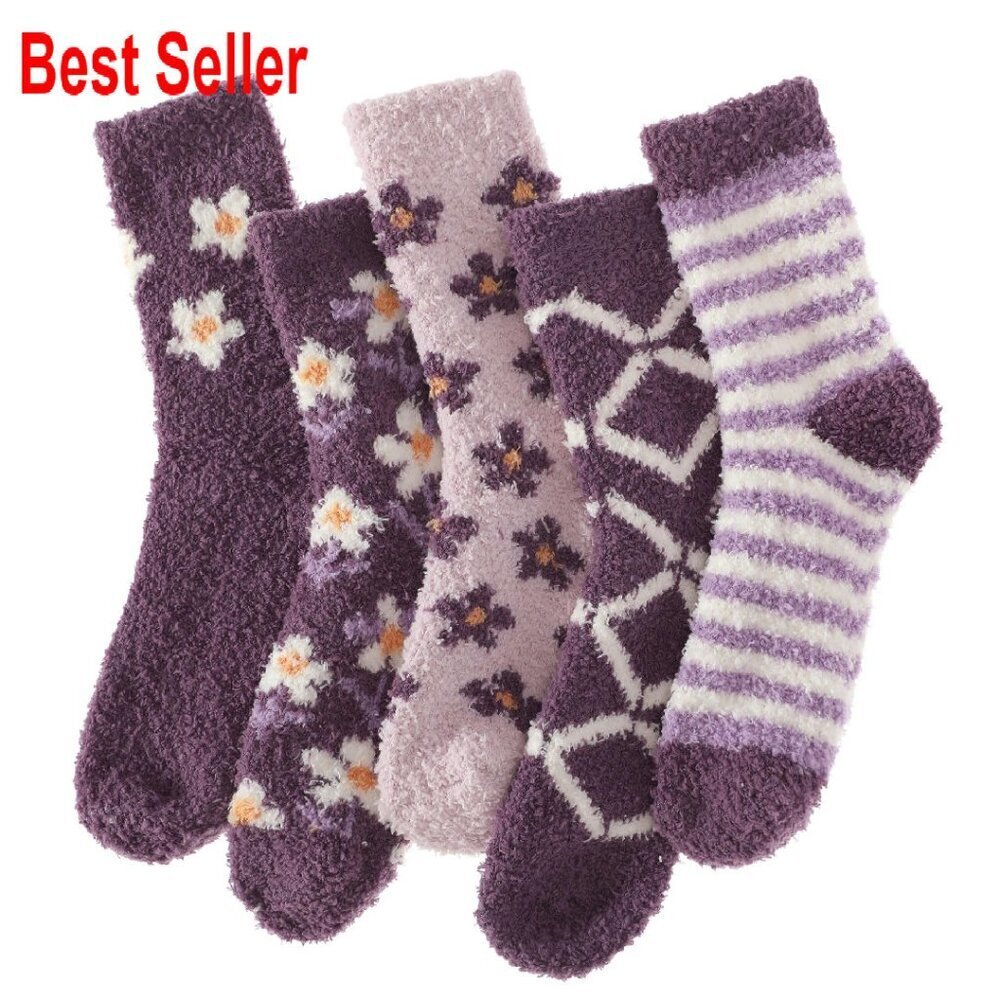 Ultra Soft Plush Slipper Socks Cozy Winter Warm Fuzzy Lounge Wear